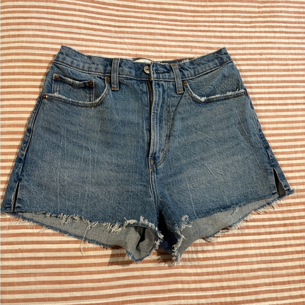 Abercrombie & Fitch Blue Jean Mom Shorts